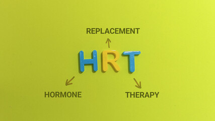 Fototapeta premium HRT - Hormone Replacement Therapy Understanding the Meaning and Benefits of a Crucial Medical Treatment