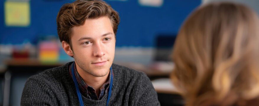 nurturing support and comforting guidance in a high school counseling session