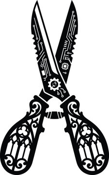 hand drawn vector illustration of a brush with paint