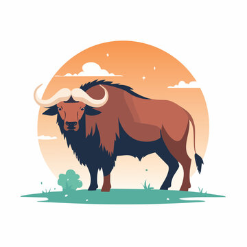 Wildebeest Illustration