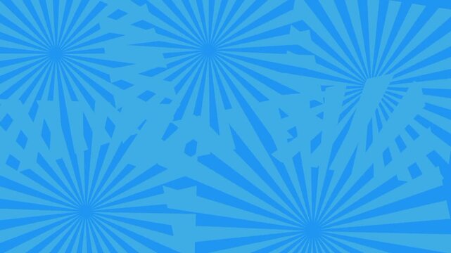 Blue radial abstract pattern with circular geometric motion and modern dynamic background design