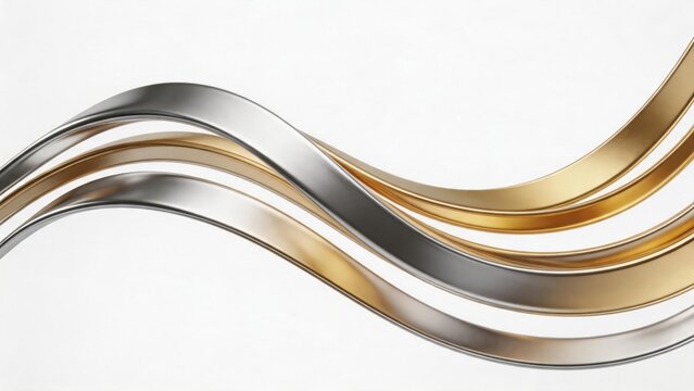 Abstract metallic wave design