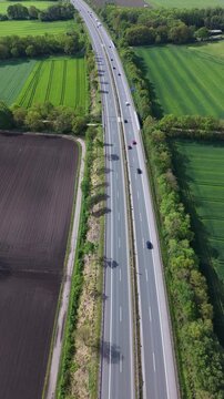Highway Through the Fields. Countryside