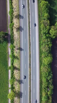 Highway Through the Fields. Countryside