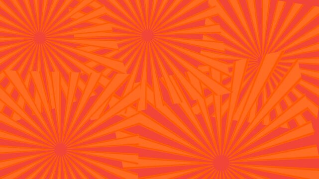 Orange radial abstract pattern with circular geometric movement and vibrant modern background design
