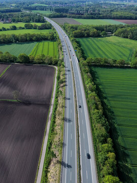 Highway Through the Fields. Countryside
