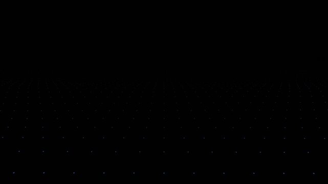 Abstract Digital Grid Background with Glowing Blue Dots Moving in Seamless Loop Technology Concept for Motion Graphics