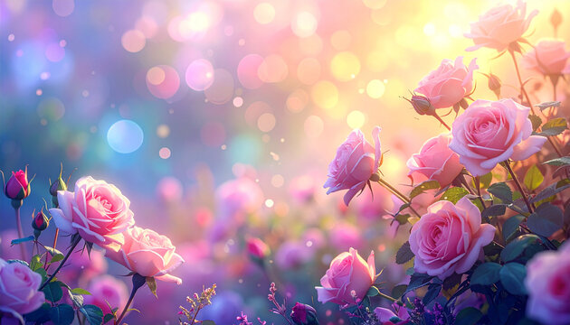 咲き乱れる薔薇