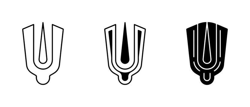 Hindu Tilak Symbols, Religious Mark Icons, Spiritual Symbol Vector Graphics