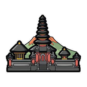 Balinese Hindu Temple Architecture Design.