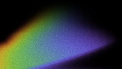 Vibrant grainy rainbow mesh corner on black background with soft noise texture for pride designs © titileedzs