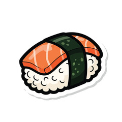 Salmon Sushi Roll with Rice. © Otsky
