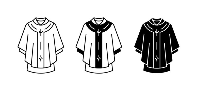 Clerical Vestments, Cassock, Surplice, Altar Server Robes, Religious Clothing Icons