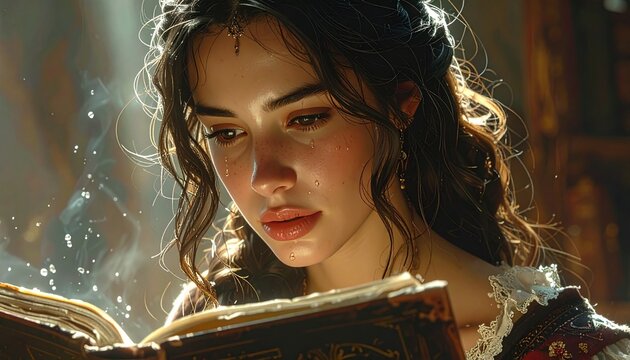 魔女の裁判で涙を流す女性のクローズアップ