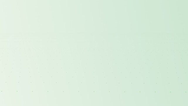 Abstract Light Green Background with Perspective Grid of Dots for Digital Technology and Minimalist Graphic Design Projects