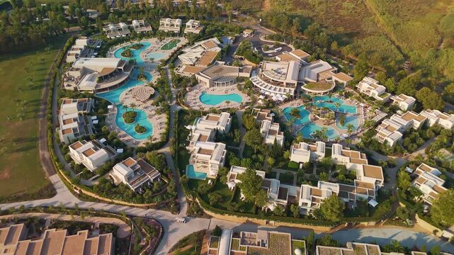 Aerial View of Sani Resort and Marina, Chalkidiki, Greece