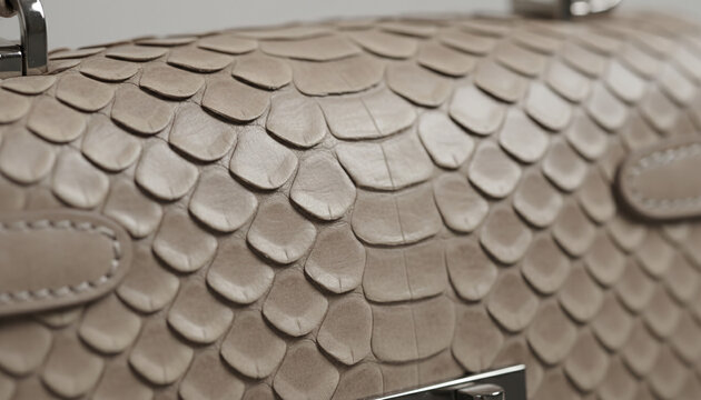 Luxury matte python leather texture with geometric overlapping scales