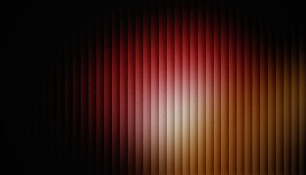 Blurred gradient noise texture to black, red, white, orange color with vertical rib lines.