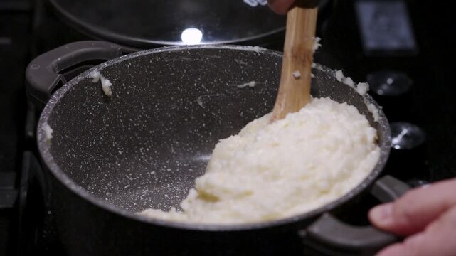 Elarji, a true Mingrelian dish, is made with corn flour and suluguni cheese. Georgia