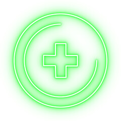 Fototapeta premium green medical phone support icon png isolated, transparent background healthcare call symbol, emergency medical contact icon transparent png