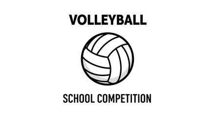 Fototapeta premium Volleyball School Competition Logo Design Illustration for Sport Season Advertising Marketing