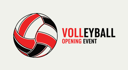 Fototapeta premium Volleyball Tournament Announcement: A Dynamic Visual Celebrating the Sport's Opening Event