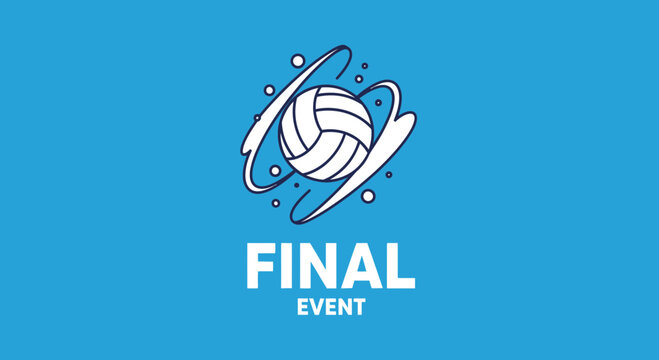 Volleyball Tournament Logo for Final Event with Dynamic Design and Modern Aesthetics
