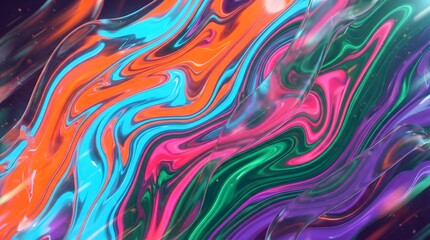 Obraz premium Vibrant fluid abstract background with swirling colors