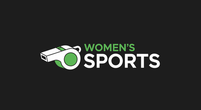 Women's Sports Logo Design Featuring a Whistle and Modernized Minimal Style