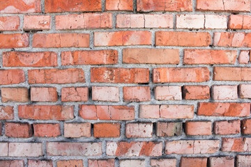 Naklejka premium Vintage brick wall with rough texture