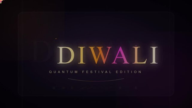 Diwali festival, quantum festival edition, colorful text, Diwali celebration, festival lights