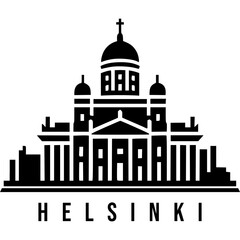 Fototapeta premium Helsinki Skyline Icon Vector