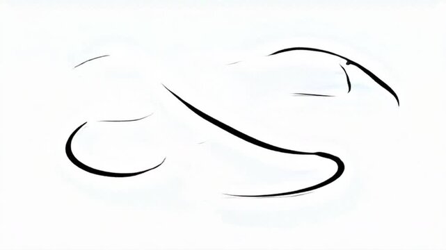 Abstract Line Morphing Animation Sequence