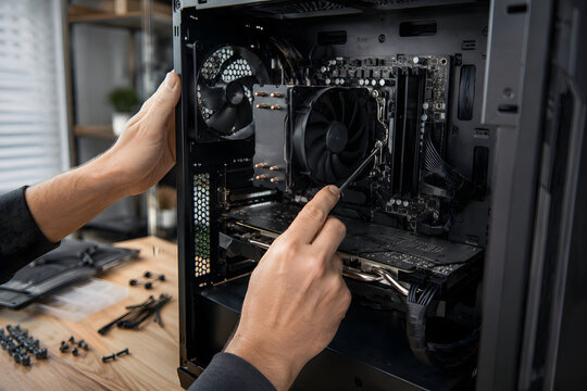 Installing CPU Cooler Inside Custom Gaming PC Build