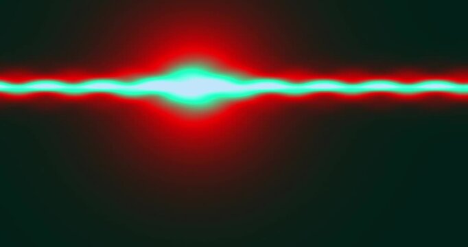 Abstract Glowing Energy Waveform Pulses in Digital Space.