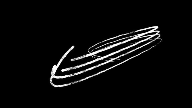 Paint Brush Scribble animation. Abstract Stroke Background, diagonal, spiral, multidirectional chaotic lines direction. Brush stroke black and white noise animation background. Crazy Hatching
