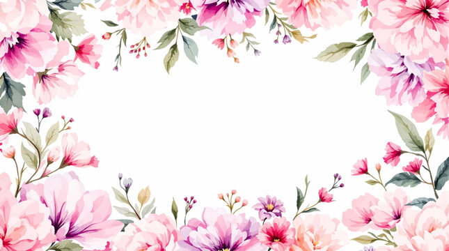 Lovely watercolor flowers creating dreamy romantic backgrounds for joyful messages and cherished celebrations everywhere.