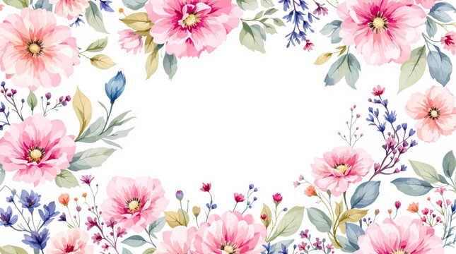 Elegant blooming flowers surrounding unforgettable memories with colorful watercolor charm and graceful artistic beauty.