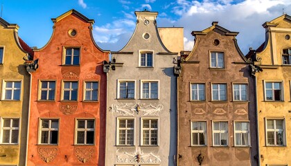 Fototapeta premium Colorful historic buildings with unique facades