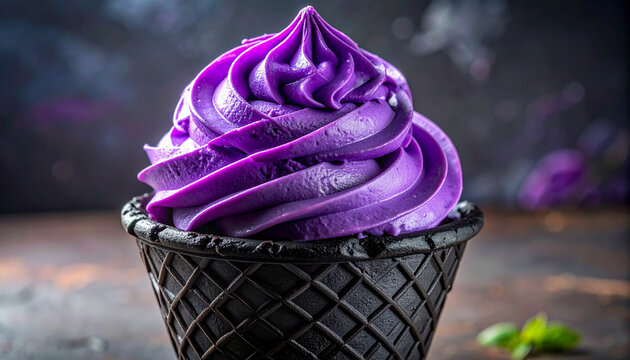 Purple ice cream cone