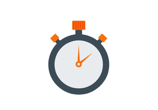 Stopwatch timer clock icon symbol.