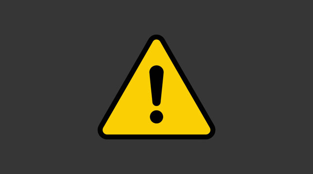 Yellow Exclamation Mark Warning Sign Symbol.