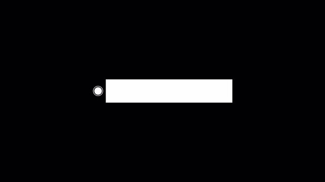 Clean white lower third bar animation with modern minimalist style isolated on black background, 4k video