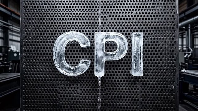 Ice letters on perforated metal perfect for engineering projects and factory visuals
