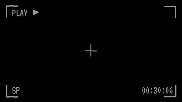 Retro VHS Camera Viewfinder Background with Analog Recording Overlay Interface
