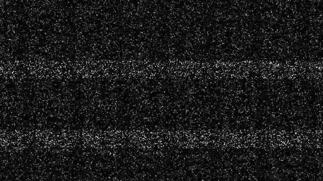 Analog tv static noise overlay with glitch scanlines, retro television signal interference background effect