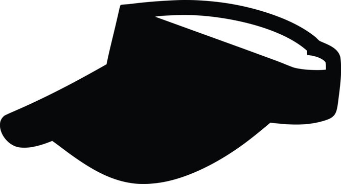 visor silhouette vector illustration on transparent background