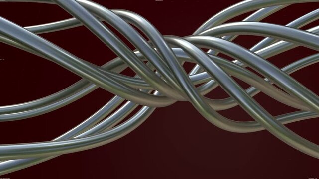 Animated Aluminium silver Tangled Twisted Wire