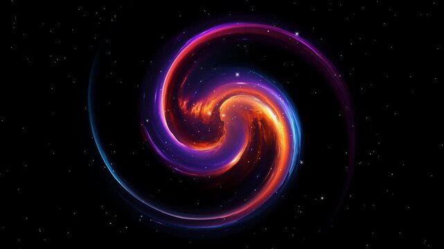 Hypnotic Tight Winding of Space Nebula into Spiral Shape