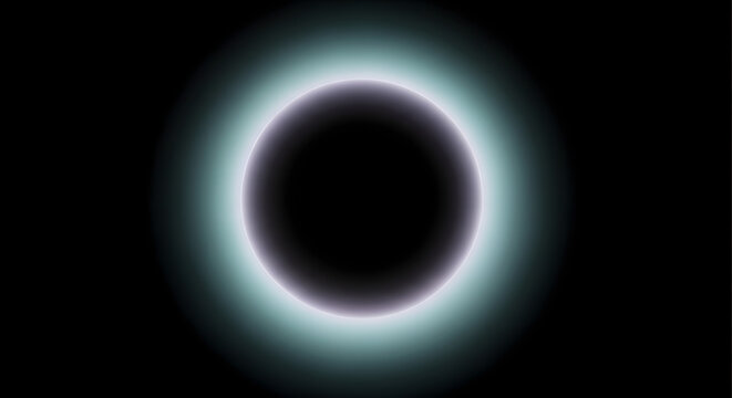 Abstract glowing circle with soft light effect on dark background